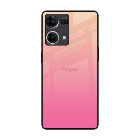 Pastel Pink Gradient OPPO F21 Pro Glass Back Cover Online