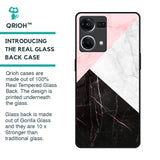 Marble Collage Art Glass Case For OPPO F21 Pro