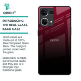 Wine Red Glass Case For OPPO F21 Pro