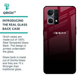 Wine Red Glass Case For OPPO F21 Pro 4G