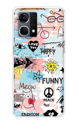 Happy Doodle Oppo F21 Pro Back Cover
