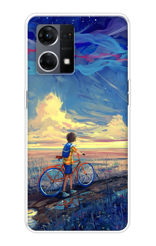 Riding Bicycle to Dreamland Oppo F21 Pro Back Cover