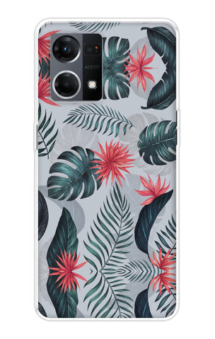 Retro Floral Leaf Oppo F21 Pro Back Cover