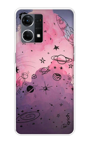 Space Doodles Art Oppo F21 Pro Back Cover