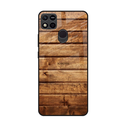 Wooden Planks Redmi 10A Glass Back Cover Online