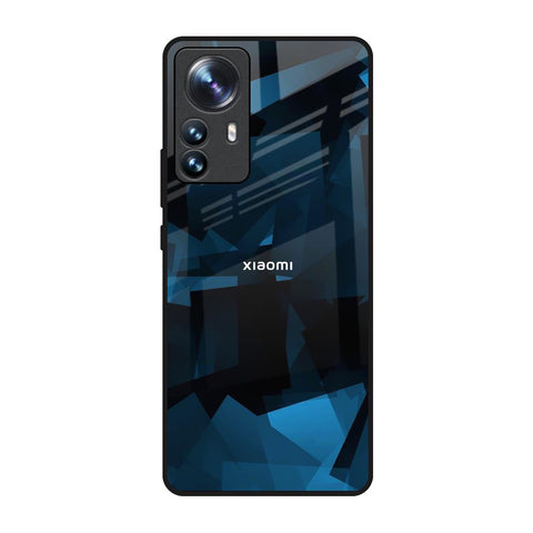 Polygonal Blue Box Mi 12 Pro 5G Glass Back Cover Online