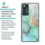 Green Marble Glass Case for Mi 12 Pro 5G