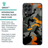 Camouflage Orange Glass Case For Samsung Galaxy M53 5G