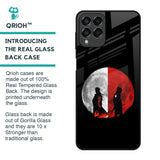 Anime Red Moon Glass Case for Samsung Galaxy M53 5G