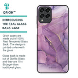 Purple Gold Marble Glass Case for Samsung Galaxy M53 5G