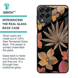 Lines Pattern Flowers Glass Case for Samsung Galaxy M53 5G