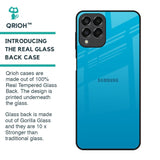 Blue Aqua Glass Case for Samsung Galaxy M53 5G