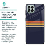 Tricolor Stripes Glass Case For Samsung Galaxy M53 5G