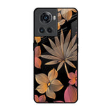 Lines Pattern Flowers OnePlus 10R 5G Glass Back Cover Online