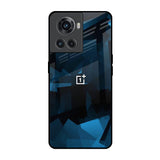 Polygonal Blue Box OnePlus 10R 5G Glass Back Cover Online