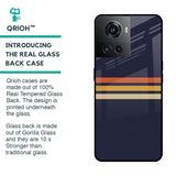 Tricolor Stripes Glass Case For OnePlus 10R 5G