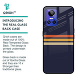 Tricolor Stripes Glass Case For Realme GT Neo3