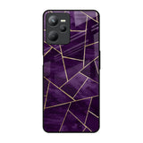 Geometric Purple Realme C35 Glass Back Cover Online