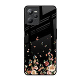 Floating Floral Print Realme C35 Glass Back Cover Online