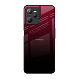 Wine Red Realme C35 Glass Back Cover Online