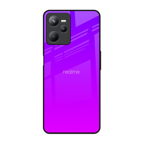 Purple Pink Realme C35 Glass Back Cover Online