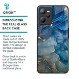 Blue Cool Marble Glass Case for Realme C35