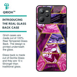 Electroplated Geometric Marble Glass Case for Realme C35