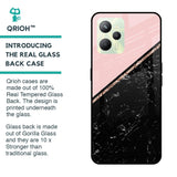 Marble Texture Pink Glass Case For Realme C35