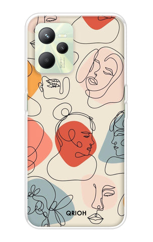 Abstract Faces Realme C35 Back Cover