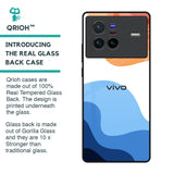 Wavy Color Pattern Glass Case for Vivo X80 5G