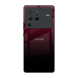 Wine Red Vivo X80 Pro 5G Glass Back Cover Online