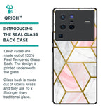 Geometrical Marble Glass Case for Vivo X80 Pro 5G