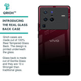 Wine Red Glass Case For Vivo X80 Pro 5G