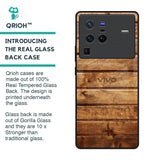 Wooden Planks Glass Case for Vivo X80 Pro 5G