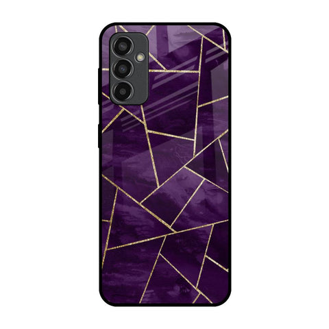 Geometric Purple Samsung Galaxy F13 Glass Back Cover Online