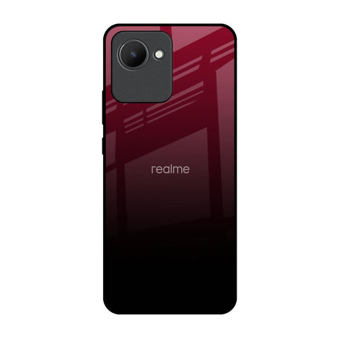 Wine Red Realme C30 Glass Back Cover Online