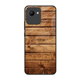 Wooden Planks Realme C30 Glass Back Cover Online