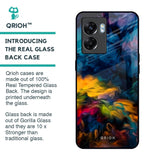 Multicolor Oil Painting Glass Case for Oppo K10 5G