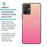 Pastel Pink Gradient Glass Case For Vivo T1 5G