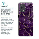 Geometric Purple Glass Case For Oppo F19s