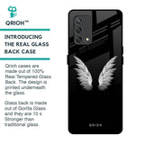 White Angel Wings Glass Case for Oppo F19s