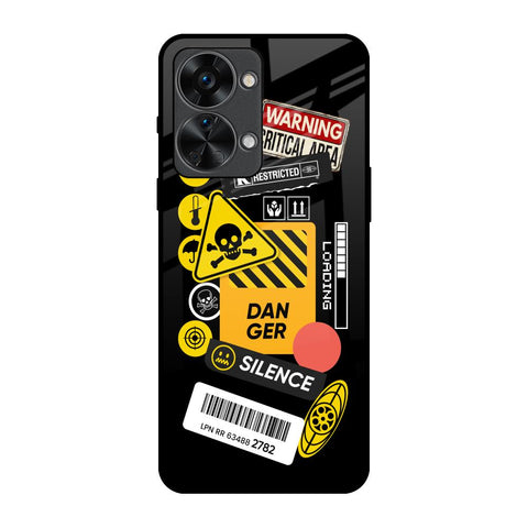 Danger Signs OnePlus Nord 2T 5G Glass Back Cover Online
