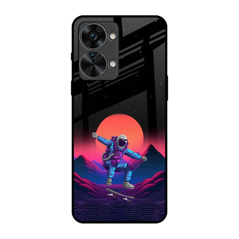 Retro Astronaut OnePlus Nord 2T 5G Glass Back Cover Online