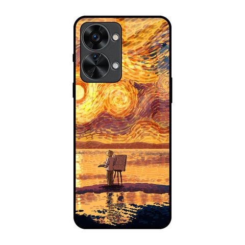 Sunset Vincent OnePlus Nord 2T 5G Glass Back Cover Online