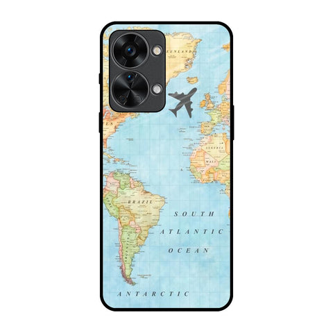Travel Map OnePlus Nord 2T 5G Glass Back Cover Online
