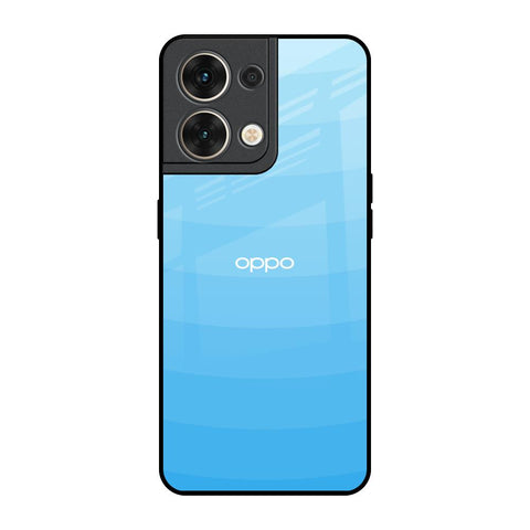 Wavy Blue Pattern Oppo Reno8 5G Glass Back Cover Online