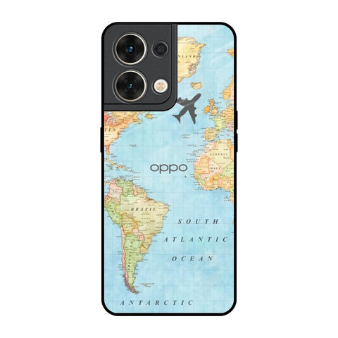 Fly Around The World Oppo Reno8 5G Glass Back Cover Online