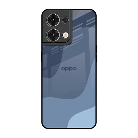Navy Blue Ombre Oppo Reno8 5G Glass Back Cover Online
