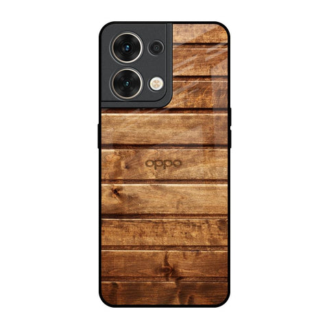 Wooden Planks Oppo Reno8 5G Glass Back Cover Online