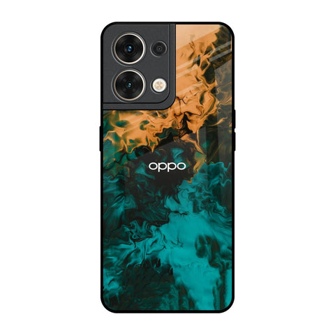 Watercolor Wave Oppo Reno8 5G Glass Back Cover Online